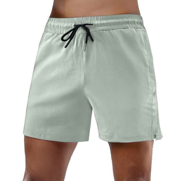 Pantalones cortos de running de color liso para hombre - Pantalones cortos deportivos transpirables de 3 pulgadas