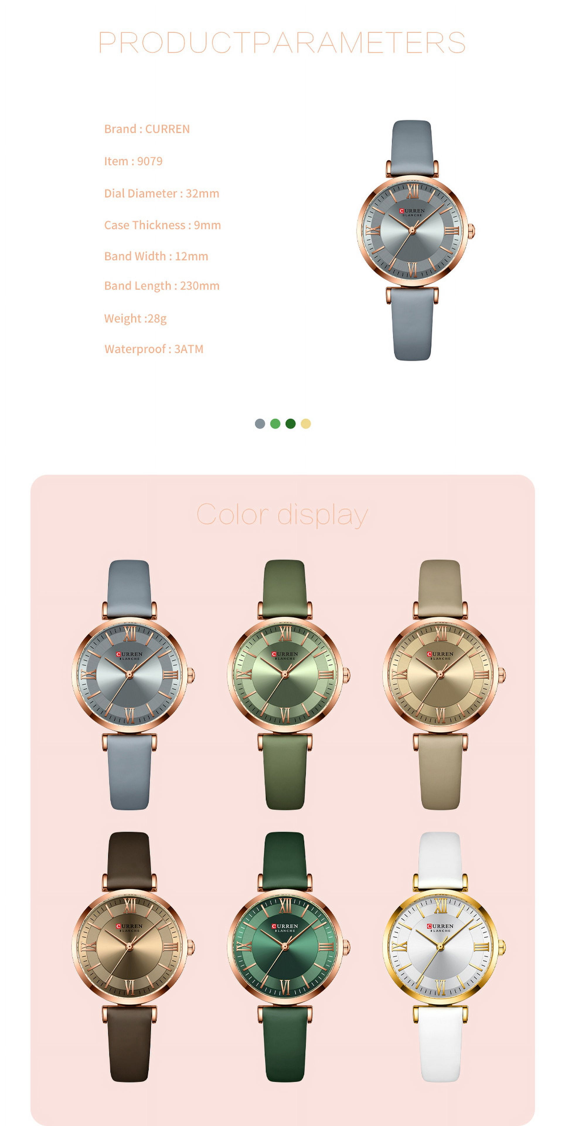 Women's watches, fashionable and casual women's watches with leather straps, wristwatches