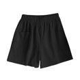 thumbnail image 7 of Costeam Womens Linen Blend Elastic Waist Casual Shorts Loose Fit with Side Pockets Lightweight Solid Color Summer Beach and Daily Wear Shorts, 7 of 7