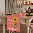 thumbnail image 2 of Table Runners 90 Inches Long Dress Scarves, Coral Red Sunshine Sunflower Farmhouse Coffee/Dining/Kitchen Table Runner for Living Room, Pastoral Bees Farmhouse Floral 13x90 Inch, 2 of 9