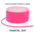 thumbnail image 2 of Unique Bargains Nylon Beading Cord 3mm x 32.8 Feet Bracelet Making Knotting String, Bright Red, 2 of 4