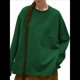 thumbnail image 1 of Camisetas de Larga Extragrandes para Mujer 2025, Camisetas Básicas de Cuello Redondo, Tops de Otoño, Ropa Informal de Entrenamiento Y2K Verde Oscuro M, 1 of 9