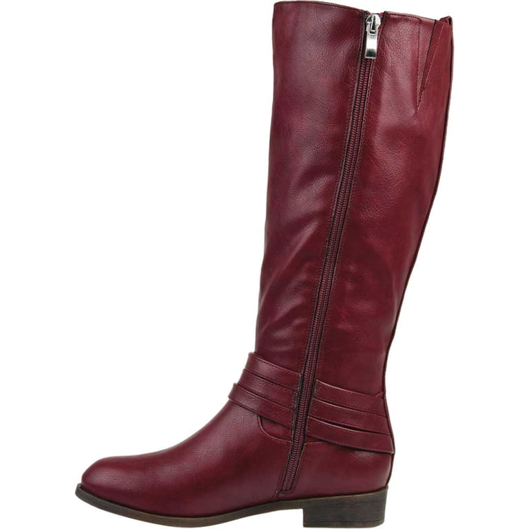 Wine wide calf clearance boots