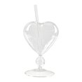 thumbnail image 2 of KGJQ Creative Heart-shaped Goblet with Straw, Personalized Glass Wine Juice Cup, Love Heart Stemware for Champagne Martini, Wedding Gift, 2 of 8