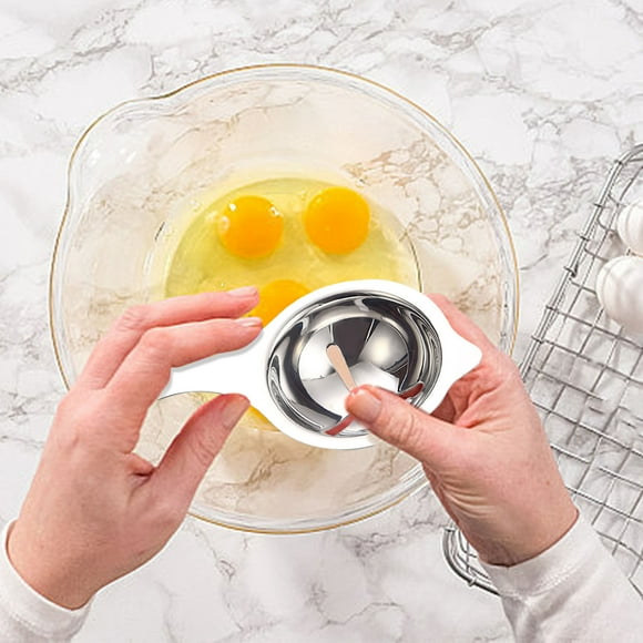pstuiky Séparateur de Blanc d'Oeuf en Acier Inoxydable 304, Va au Lave-Vaisselle, Résistant à la Rouille, Séparation Efficace du Jaune et du Blanc pour la Cuisson, Facile à Nettoyer, Outil de Cuisine pour Meringues, Soufflés, Mayonnaise