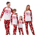 thumbnail image 7 of Zwiiyzr Family Christmas Pjs Matching Sets Holiday Jammies Matching Family Sets Christmas Casual Printed Top With Bottom Outfits Home Wear 2025 Red, 7 of 7