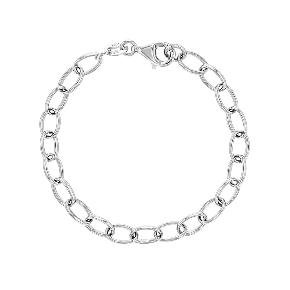 NEW 6 inch STERLING SILVER BRACELET with Cross CHARM FOR YOUR LITTLE GIRL 