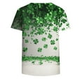 thumbnail image 5 of Erwazi St Patricks Day Womens Short Sleeve T-Shirts Crewneck Clover Cute Graphic Tee Tops, 5 of 7