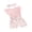 Pink, variant on BemeyourBBs Toddler Baby Girls Summer Clothes Cute Infant Baby Girl 2 Pieces Outfits Short Sleeve Ribbed Romper Daisy Print Shorts with Belt Headband Sets