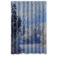 thumbnail image 1 of Cortina de ducha Impermeable ABPHQTO Árbol de Navidad Montaña Lago Nieve 120x180 cm, 1 of 2