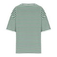 thumbnail image 5 of Your-Sty Women's V Neck Striped Shirt Short Sleeve Summer Tops Casual Loose Fit Tee, 5 of 5