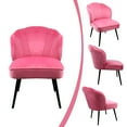 thumbnail image 6 of Fionafurn Velvet Side Wingback Chair Set of 2, Pink, 6 of 8