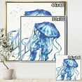 thumbnail image 3 of Designart ' Blue Deep Sea X ' Coastal Framed Canvas, 3 of 3