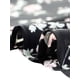 thumbnail image 5 of Vestido midi con volantes en el bajo y fruncido en el lateral floral para mujer Negro S Allegra K, 5 of 5