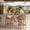 Deep Teak, variant on PURPLE LEAF Outdoor Swivel Counter Height Bar Stools Set of 2 Patio 360° Rotating All-Weather Wicker Stools with Back and Cushion for Outside Backyard Kitchen Bistro Garden Bar, Deep Teak