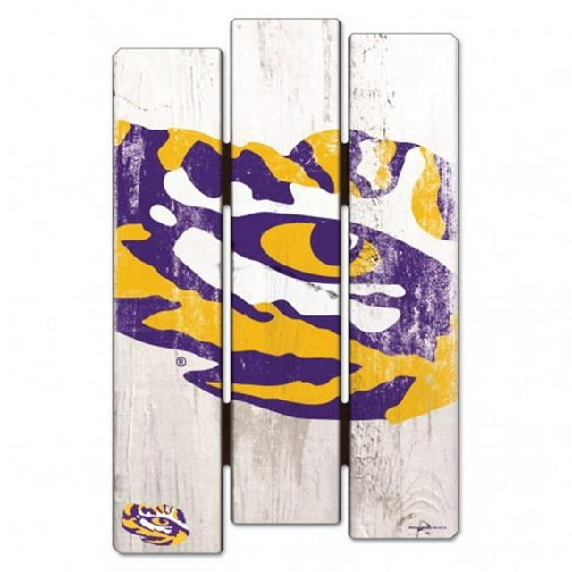 LSU Tigers Sign 11x17 Wood Fence Style