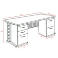 thumbnail image 4 of Regency Fusion 72" x 30" Double Pedestal Desk- Grey, 4 of 8