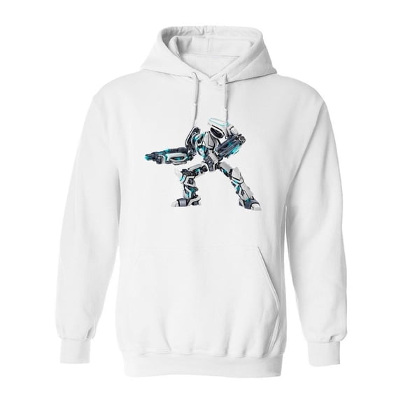 Armed 3d Robot Hoodie Men -Image by Shutterstock, Male Large