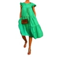 thumbnail image 3 of Gvmfive Womens Casual Ruffled Short Sleeve Summer Midi Dress, 3 of 4