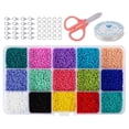 thumbnail image 3 of 15 Gird Beads DIY Beading Supplies Crafting Accessories de fabricación de semillas con cordón elástico Zulema pulsera de cuentas, 3 of 8