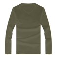 thumbnail image 4 of COMVALUE Mens Solid V Neck Long Sleeve T Shirt Slim Cut Soft Lightweight Basic Tee For Casual Daily Wardrobe, 4 of 4