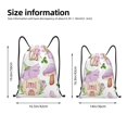 thumbnail image 4 of Drawstring Backpack - mushroom fairy house Splash Proof Small Drawstring Gym Bag for Women Men, Cinch Sports String Bag Backpack for Travel Swimming Beach, 4 of 8