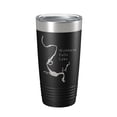 thumbnail image 1 of Webbers Falls Lake Map Tumbler Travel Mug Insulated Laser Engraved Coffee Cup Oklahoma 20 oz Black, 1 of 5