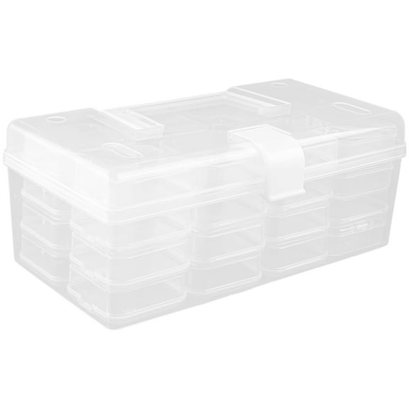 32 Pcs of Compartment Bead Organizer Box for Jewelry Making, Transparent Plastic Storage Box with Removable Dividers, Heavy-Duty, Dust and Waterproof, Great for Beads, Small Parts, and Crafts