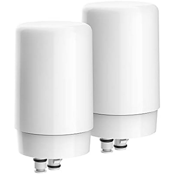 Faucet Filter Replacement, Replacement for Brita® Faucet Filter, Brita® 36311 On Tap Water Filtration System, Brita® FR-200, FF-100 Replacement Filter, White (Pack of 2) White White