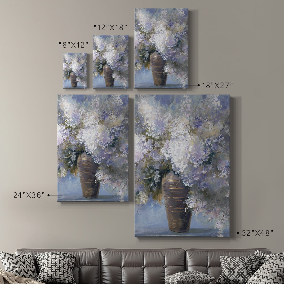 Lavender Explosion Revisited Premium Gallery Wrapped Canvas - Ready to Hang