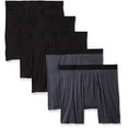 thumbnail image 3 of Hanes Ultimate Men's 5-Pack Boxer Brief, Black/Grey Assorted, X-Large, 3 of 3