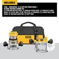 thumbnail image 2 of DEWALT Router, Fixed/Plunge Base Kit, Variable Speed, Soft Start, 2-1/4-HP (DW618PKB), 2 of 5