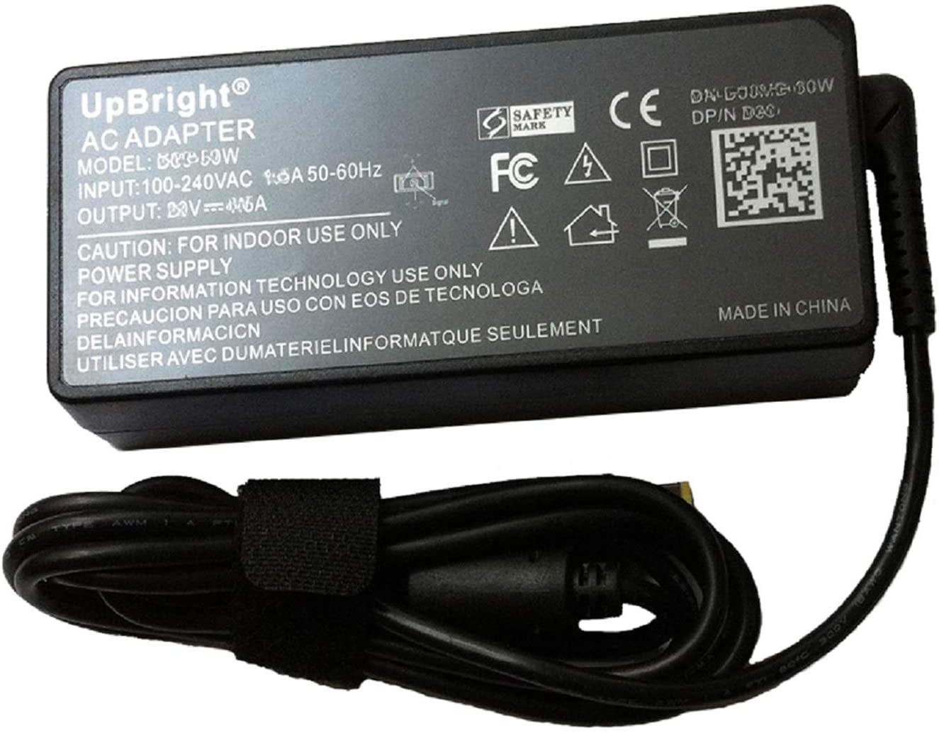 UPBRIGHT NEW AC/DC Adapter For Lenovo P/N 4X20E53337 4X20E53338 4X20E53339 4X20E53340 4X20E53341 4X20E53342 4X20E53343 4X20E53344 4X20E53345 Power Supply Cord Cable PS Charger Mains PSU - image 2 of 5