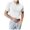 White, variant on JTieacloth Mens Collar Shirt Men's Summer Fashion Casual Short Sleeved Tops Solid Color Cardigan Tight Shirt Men's Clothing Black L
