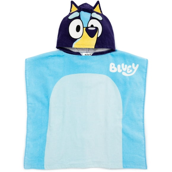 Bluey Unisex Kids Blue Poncho Towel