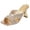 Rose Gold, variant on Ladies Glitter Sequin Stiletto High Heels Backless Sandals Bridal Square Toe Wide Width Dress Pumps Slip on for Banquet Wedding Summer