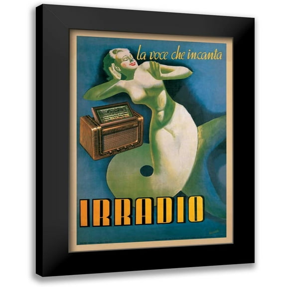 Boccasile, Gino 11x14 Black Modern Framed Museum Art Print Titled - Irradio