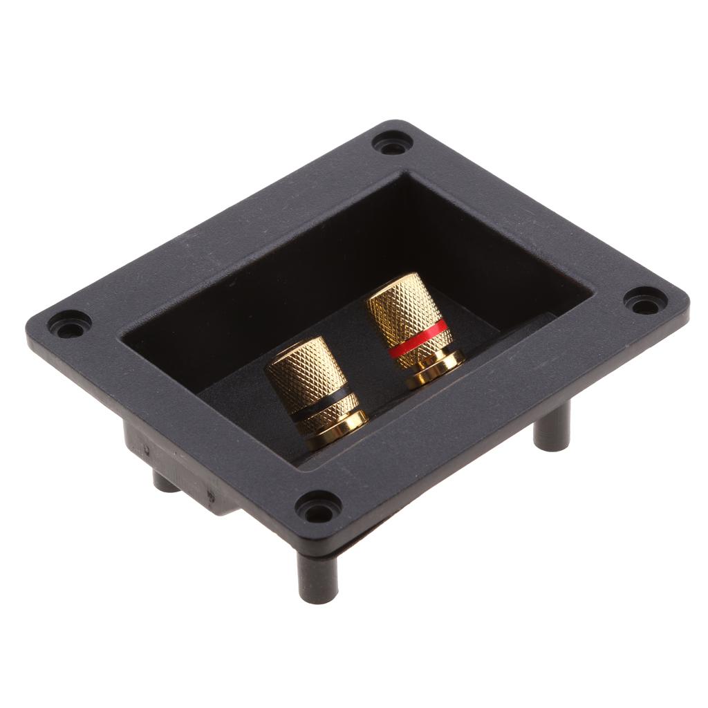2 Boîtiers De Connexion 2 Voies Pour Haut-parleur - Bornier à Vis Pour Enceinte DIY Et Subwoofer
