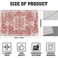 thumbnail image 4 of Gray Red Boho Placemats Set of 4 Ethnic Bohemian Carpet Place Mats Washable Kitchen Dining Vintage Grey Geography Floral Linen Table Mats Stain Heat-Resistant Cloth Tabel for Home Party 12x18 in, 4 of 8