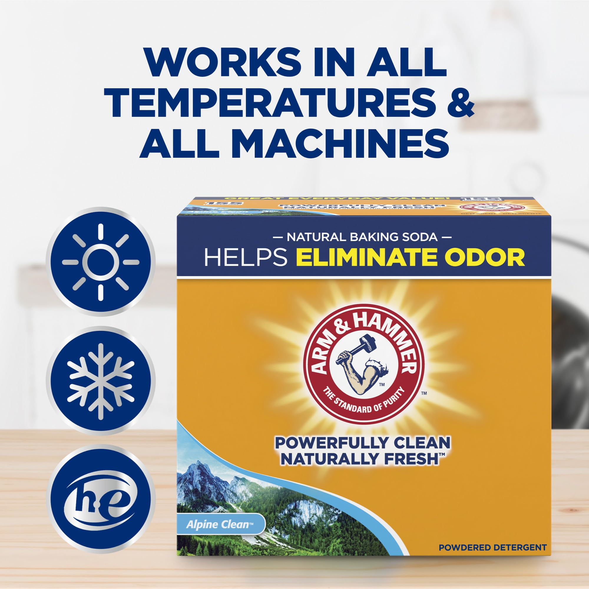Arm & Hammer Powder Laundry Detergent - Alpine Clean - 155 Loads