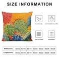 thumbnail image 5 of Chilfamy Summer Style for Home Couch Decor Tropical Succulent Plants Cactus Throw Pillow Cushion Covers Oil Painting Prickly Pear Pillow Cases 12x12in, 5 of 5