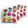 thumbnail image 5 of Ambesonne Ice Cream Throw Pillow Cover 4 Pack, Yummy Summer, 16", Multicolor, 5 of 7