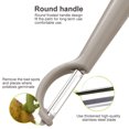 thumbnail image 3 of Stainless Steel Vegetable Peeler Potato Carrot Fruit Scraper Peeling Tool Kitchen Gadget Peeling Tool, Light Grey, 3 of 8