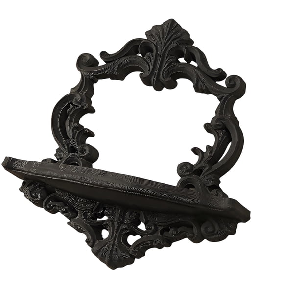 Lynono Co.,Ltd ArtisticP1ast1cFloating Shelf With Detailed Carved Design Victorain Wall Mounted Shelves For Living Room Or Bedroom