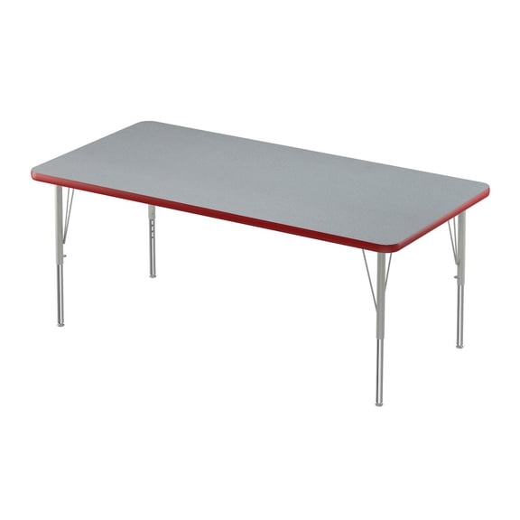 Correll 30"W Commercial Laminate Wood Top Activity Table in Gray Granite/Green