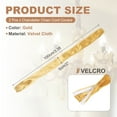 thumbnail image 2 of Uxcell 3.3ft Chandelier Chain Cord Cover, 2 Pcs Velvet Cloth Fabric Chain Sleeve Decorative Cord Covers for Chandelier Wires Swing Cable, Hook and Loop Fastener Style, Gold, 2 of 7