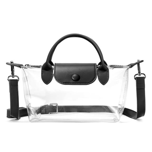 Small Clear Crossbody Purse, Stadium Approved Clear Bag for Concerts & Sports Events