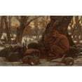 thumbnail image 2 of Elihu Vedder 18x13 Gold Ornate Wood Frame and Double Matted Museum Art Print Titled - Young Marsyas Charming the Hares, 2 of 4
