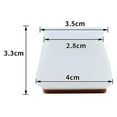 thumbnail image 6 of EIMELI 16PCS Square Silicone Chair Leg Caps Table Cover Feet Pads Floor Protectors for Hardwood Floors Felt Pads Anti-Slip Furniture Protection Covers, 6 of 6