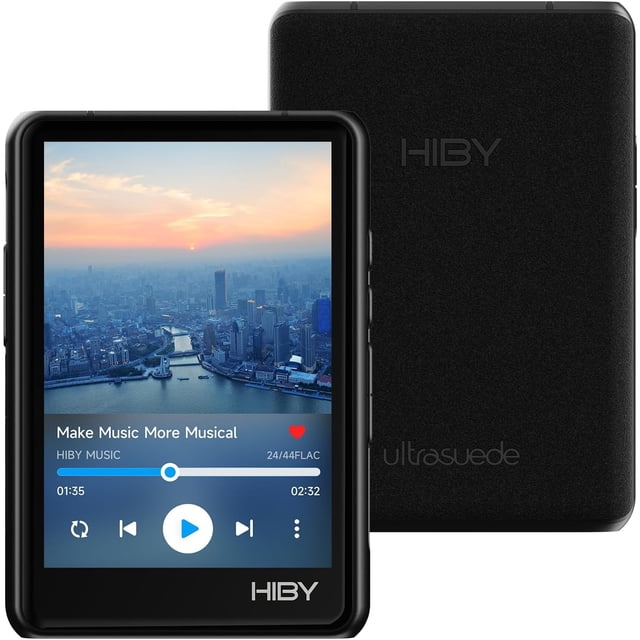 HiBy R3 PRO II Reproductor de música 3 - Soporte Qobuz/Tidal, decodificación MQA 8X y DSD256 nativo, certificado de audio de alta rolución, reproductor de 3 con visualización táctil y PO de 3,5